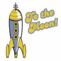 to the moon retro space rocket photo sculptures