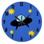 To the Moon Retro UFO Wall Clock