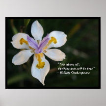To thine own self be true inspiring quote poster
