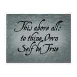 To Thine Own Self Be True postcards