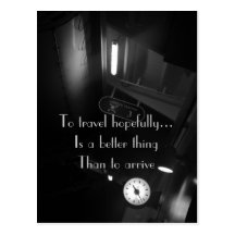 To Travel Hopefully Ocean Liner Postcard