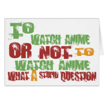 To Watch Anime Cards
