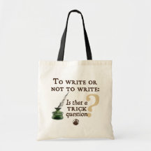 To Write or Not to Write Canvas Bags