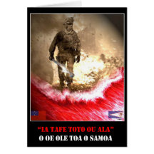Toa o Samoa Greeting Card