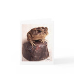 Toad frog on hand hammered copper cup photo cards
