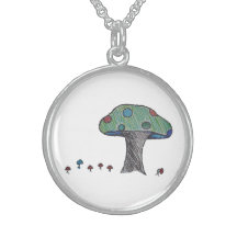 Toad Stool, Mushroom Custom Necklace