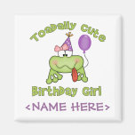 Toadally Cute Birthday Girl Fridge Magnets