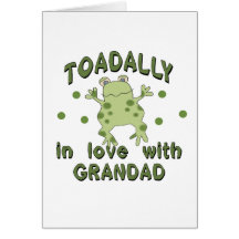 TOADALLY Love Grandad Frog Card