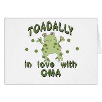 TOADALLY Love Oma Frog Card