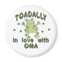 TOADALLY Love Oma Frog Magnet