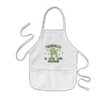 TOADALLY Love Papaw Frog aprons