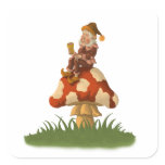 toadstool gnome sticker