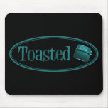 TOASTED Retro Toaster - Black & Turquoise mousepads