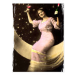 Toasting You From The Moon Postcard