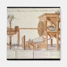 Tobacco Sieving Machine from the Royal Tobacco Refrigerator Magnet