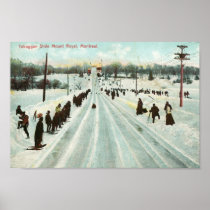 Toboggan Slide, Montreal Vintage Print