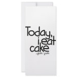 Today i eat cake (Birthday) rack cards