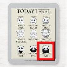 Today I Feel Chaotic Evil Mouse Mats