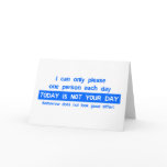 Today is a bad day for you cards