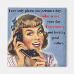 Today is not your day retro image mug refrigerator magnets