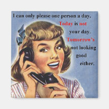 Today is not your day retro image mug refrigerator magnets