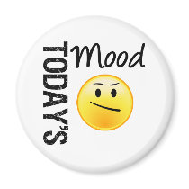 Today's Mood Emoticon Annoyed Fridge Magnets