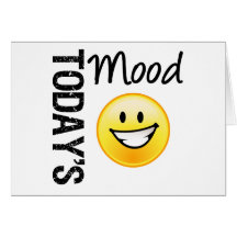 Today's Mood Emoticon Bright Smile Greeting Cards