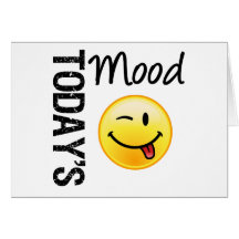 Today's Mood Emoticon Playful Cards
