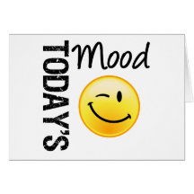 Today's Mood Emoticon Winking Cards