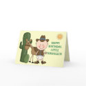 Toddler Boy and Faithful Pony - Western Birthday cards