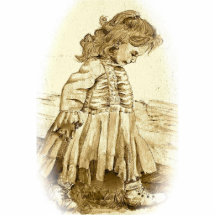 Toddler In Sepia Photo Cut Out