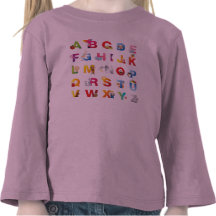 toddler long sleeve alphabet top tee shirts