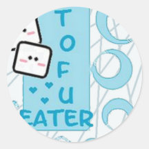 Tofu Eater Round Stickers