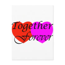 Together Forever Hearts Post Card