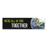 Together On Earth bumper sticker bumper stickers