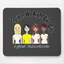 Together We Fight Like Girls Endometriosis Mousepad