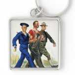 Together We Win, Vintage WWI Poster keychains