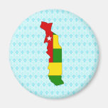 Togo Flag Map full size Magnets