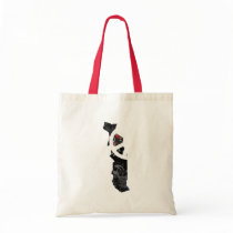 Togo Trendy Peace Sign with Togolese map Tote Bags