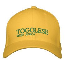 TOGOLESE, WEST AFRICA HAT EMBROIDERED BASEBALL CAP