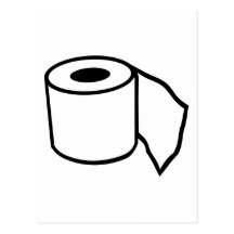 Toilet paper roll post cards