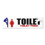 Toilet Peek bumper stickers