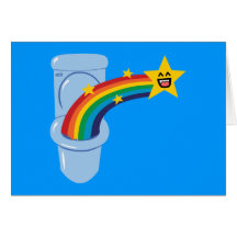 Toilet Rainbow Card