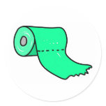 Toilet Roll Round Sticker