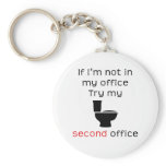 Toilet second office funny tee keychains