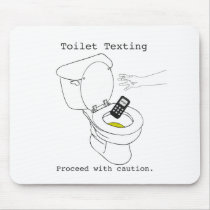 Toilet Texting Mouse Pad