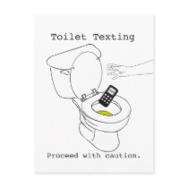 Toilet Texting Postcards