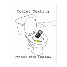 Toilet Texting Postcards