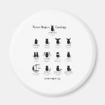 Token Sceptic Catology / Astrology Fridge Magnet