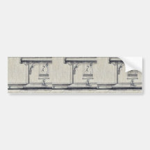 Toko ie, an alcove with customary ornaments Ukiyo- Bumper Stickers